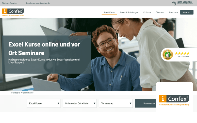 Referenzprojekt für den SEO-Relaunch eines Bildungsanbieters mit optimierter Kursdarstellung und verbesserter Sichtbarkeit